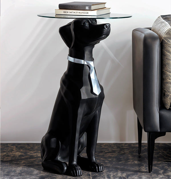 Black Labrador Dog Table