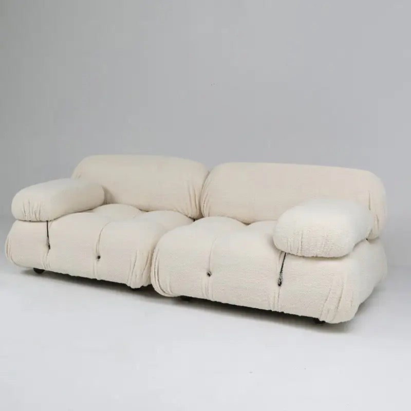 Misae Boucle White Sofa