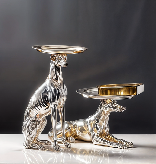 Greyhound Silver Side Table