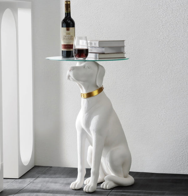 White Dog Table